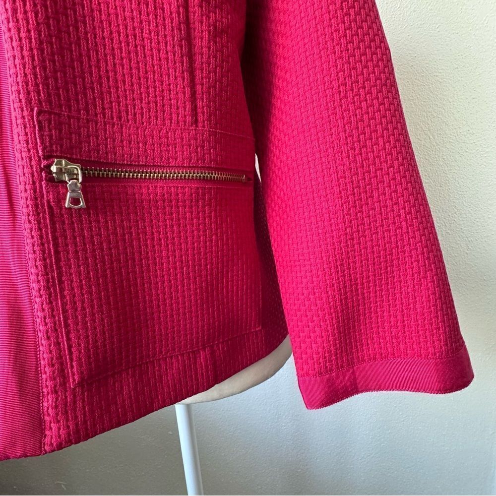 Suit Blazer Hot Pink Zip Up QVC Barbiecore Jacket - Picture 8 of 13